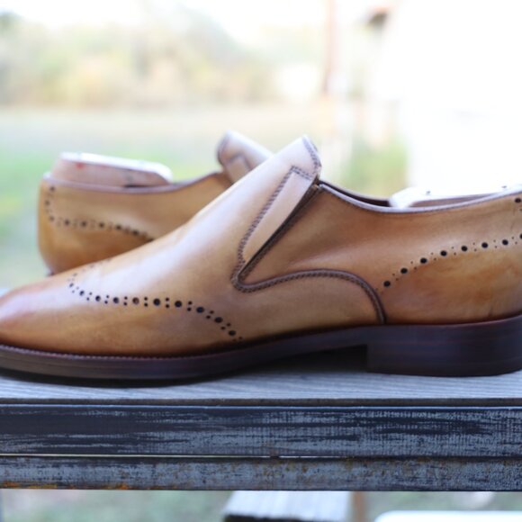 Allen Edmonds Lucca 8.5-D Brown Mens Dress Shoes - Picture 5 of 14